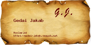 Gedai Jakab névjegykártya